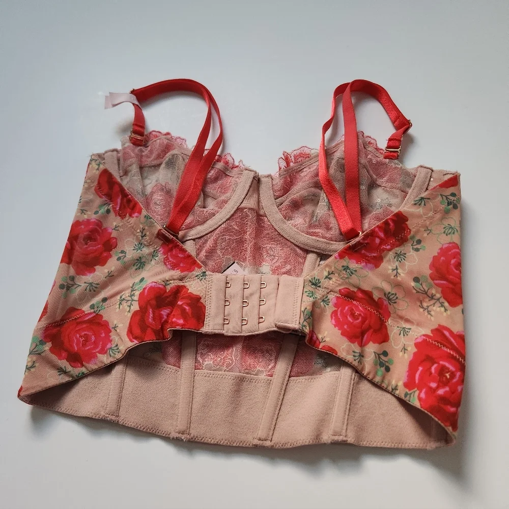 Victoria's Secret Dream‎ Angels Embroidered Illuminating Blooms Bra Top 32B NWT